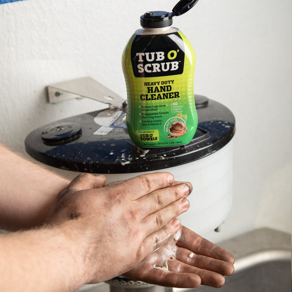 Tub O Towels Hand Cleaner, Tub O’ Scrub ™, Use to Remove Grease/ Oil/ Tough Grime with or Without Water – TS18