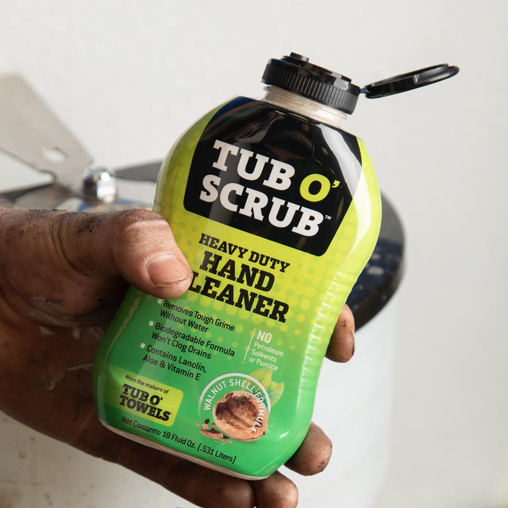 Tub O Towels Hand Cleaner, Tub O’ Scrub ™, Use to Remove Grease/ Oil/ Tough Grime with or Without Water – TS18