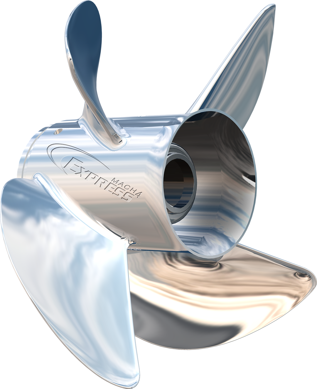 Turning Poin Propeller, Express MACH4® EX1/EX2-4 Series, Outboard, 13 Inch X 21 Inch Prop Size, 13 Inch Diameter, 21 Inch Pitch, 4 Blade – 31432130