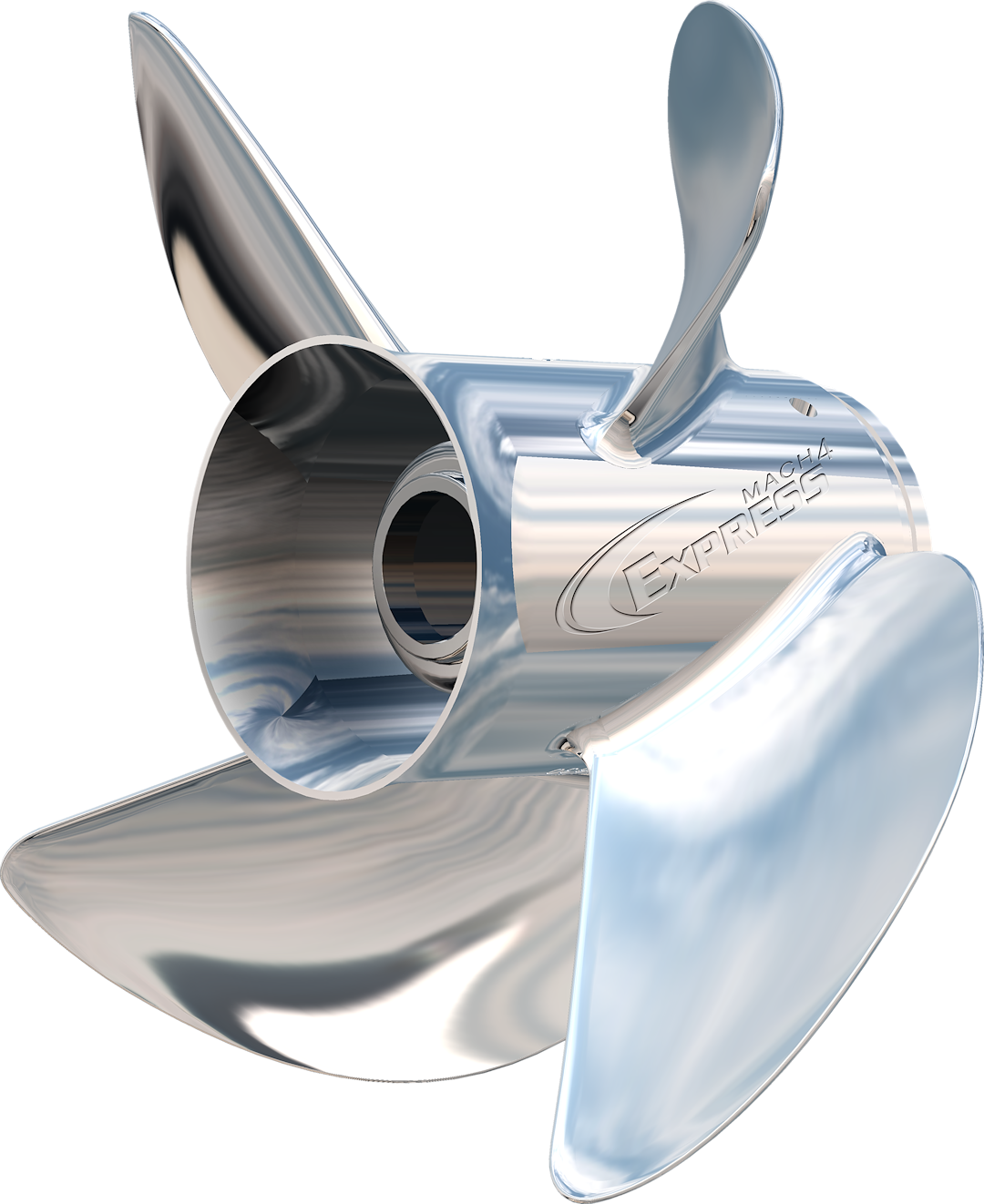 Turning Poin Propeller, Express MACH4® EX1/EX2-4 Series, Outboard, 13 Inch X 21 Inch Prop Size, 13 Inch Diameter, 21 Inch Pitch, 4 Blade – 31432140