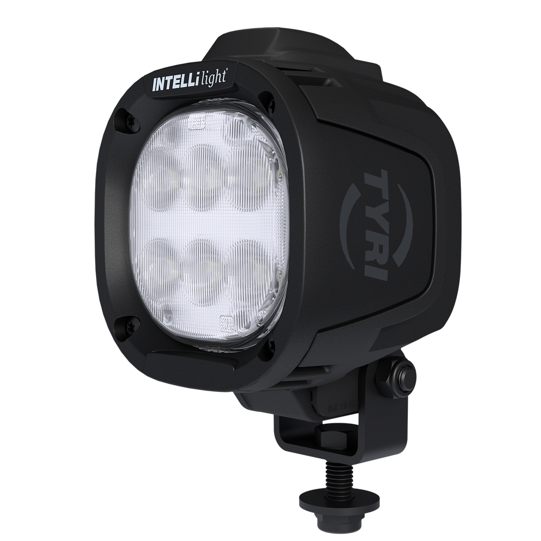 Tyri Off-Roa Work Light, 1010 Intellilight™, 4 Inch Square, Pedestal Mount, 36 Watt/ 2900 Lumens, 2.6 Amp at 12 Volt/ 1.3 Amp at 24 Volt – CIL-025-1