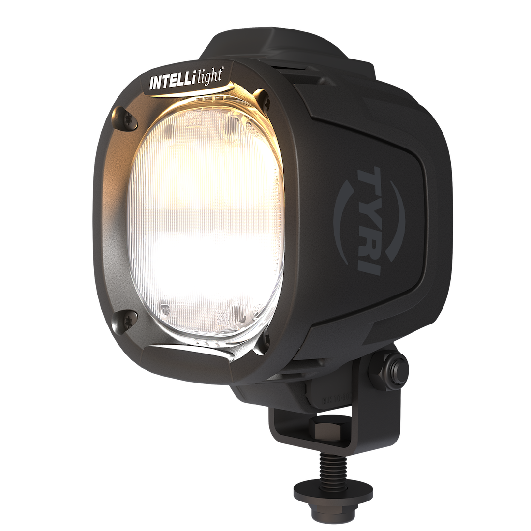 Tyri Off-Roa Work Light, 1010 Intellilight™, 4 Inch Square, Pedestal Mount, 36 Watt/ 2900 Lumens, 2.6 Amp at 12 Volt/ 1.3 Amp at 24 Volt – CIL-025-1