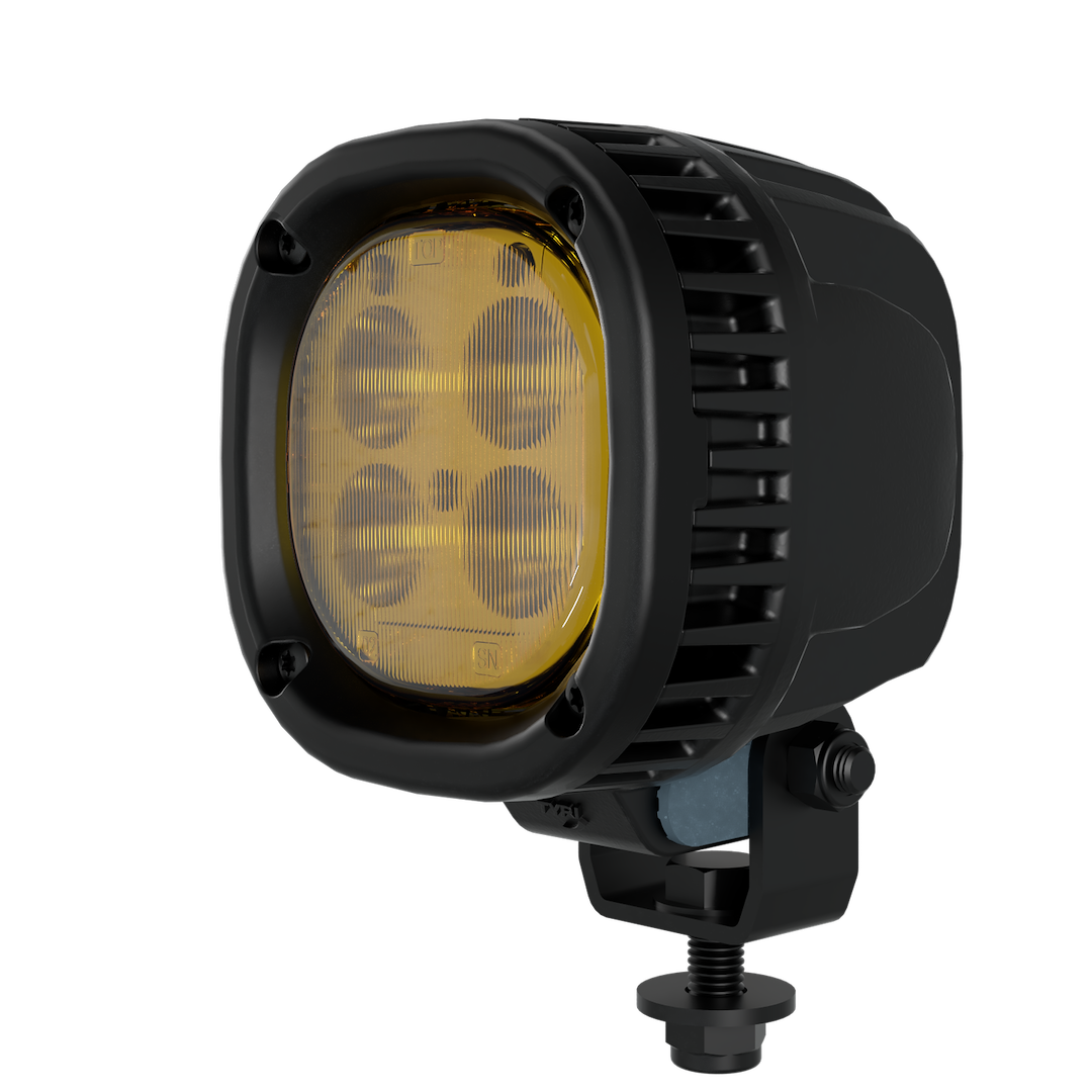Tyri Off-Roa Work Light, 1010 Series, 4 Inch Square, Pedestal Mount, 4600 Lumens, White LED Bulb, Polycarbonate Lens – CLK-103-1