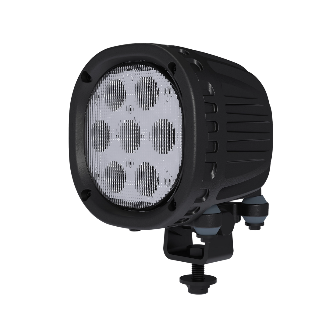 Tyri Off-Roa Work Light, 1313 Series, 5.1 Inch Square, Pedestal Mount, 82 Watt/ 8000 Lumens, 6.8 Amp at 12 Volt/ 3.4 Amp at 24 Volt – HLK-102-1