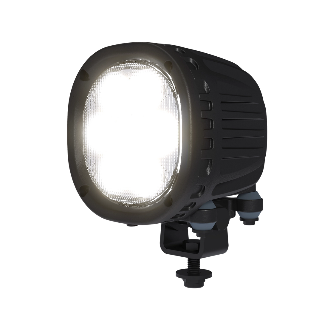 Tyri Off-Roa Work Light, 1313 Series, 5.1 Inch Square, Pedestal Mount, 82 Watt/ 8000 Lumens, 6.8 Amp at 12 Volt/ 3.4 Amp at 24 Volt – HLK-102-1