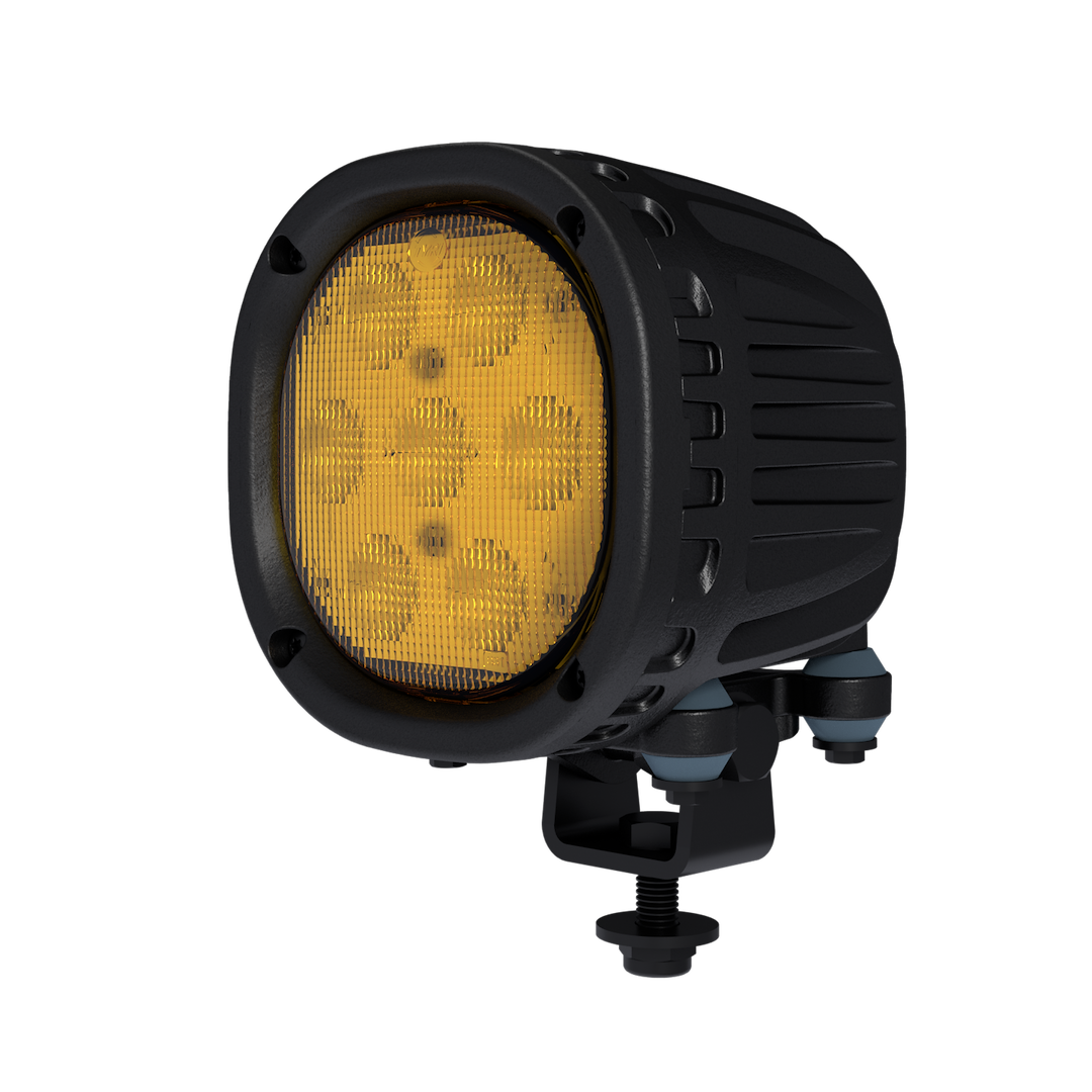 Tyri Off-Roa Work Light, 1313 Series, 5.1 Inch Square, Pedestal Mount, 82 Watt/ 8000 Lumens, 6.8 Amp at 12 Volt/ 3.4 Amp at 24 Volt – HLK-102-1