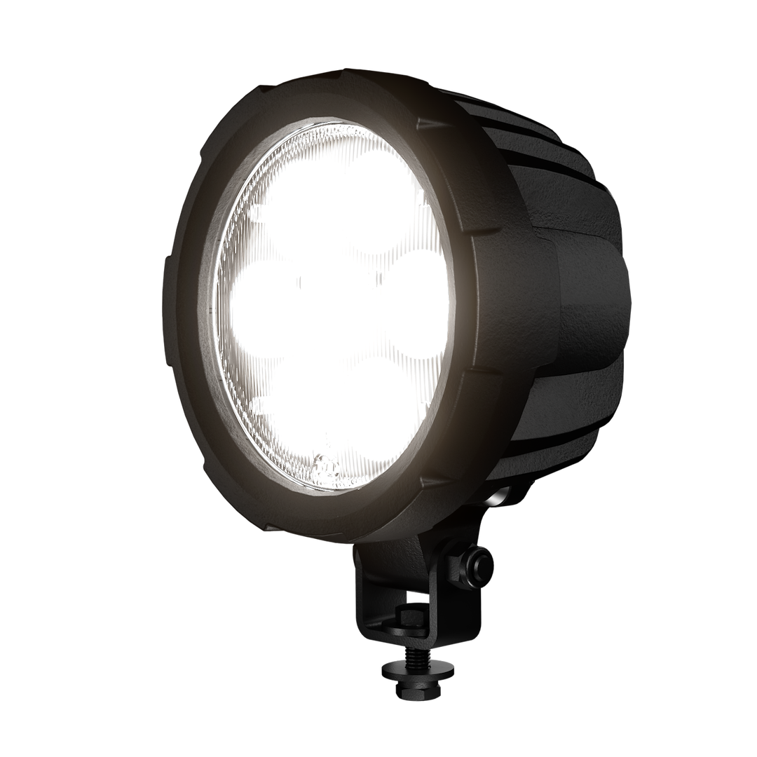 Tyri Off-Roa Work Light, D18 Series, 7.17 Inch Round, Pedestal Mount, 8000 Lumens, White LED Bulb, Polycarbonate Lens – KLK-100-1