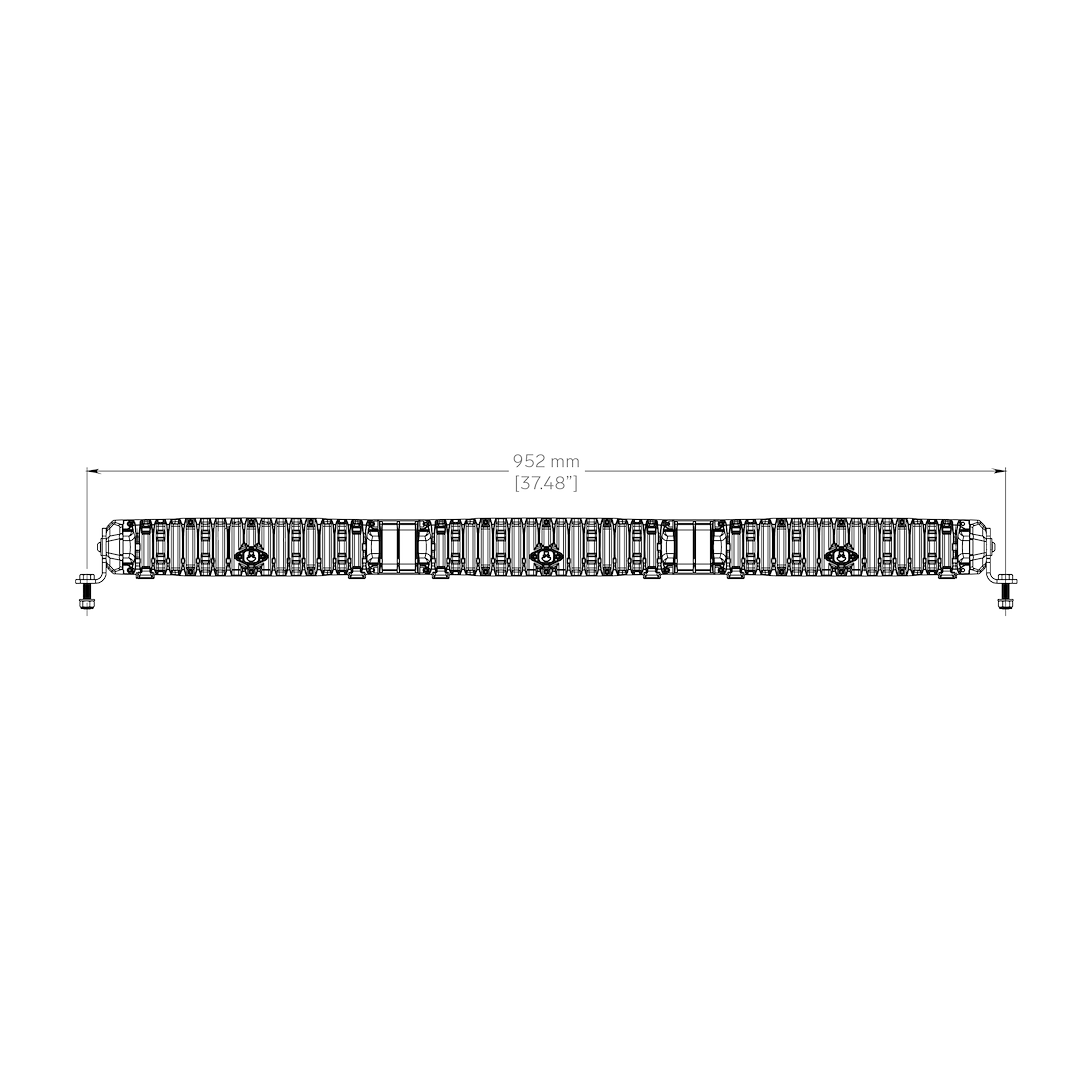 Tyri Off-Roa Light Bar, Hyperion V36 Series, LED Bulb, 36 Inch Length, 210 Watt, 17.4 Amp at 12 Volts, Narrow Symmetric Beam Pattern – V12K-012-1