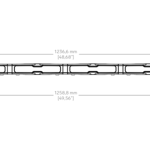 Tyri Off-Roa Light Bar, Hyperion V48 Series, LED Bulb, 48 Inch Length, 280 Watt, 21.2 Amp at 12 Volts, Narrow Symmetric Beam Pattern – V12K-013-1