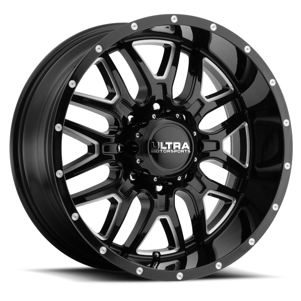 Ultra Wheel, Hunter 203, 22 Inch Diameter X 12 Inch Width, 8 X 165.1 Millimeter/ 8 X 6.50 Inch Bolt Pattern, 60 Degree Conical Seat Lug – 203-2281BM44