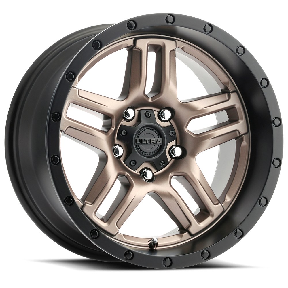 Ultra Wheel, 258 Prowler, 17 Inch Diameter X 9 Inch Width, 5 X 127 Millimeter/ 5 X 5.00 Inch Bolt Pattern, 60 Degree Conical Seat Lug – 258-7973BZ+12