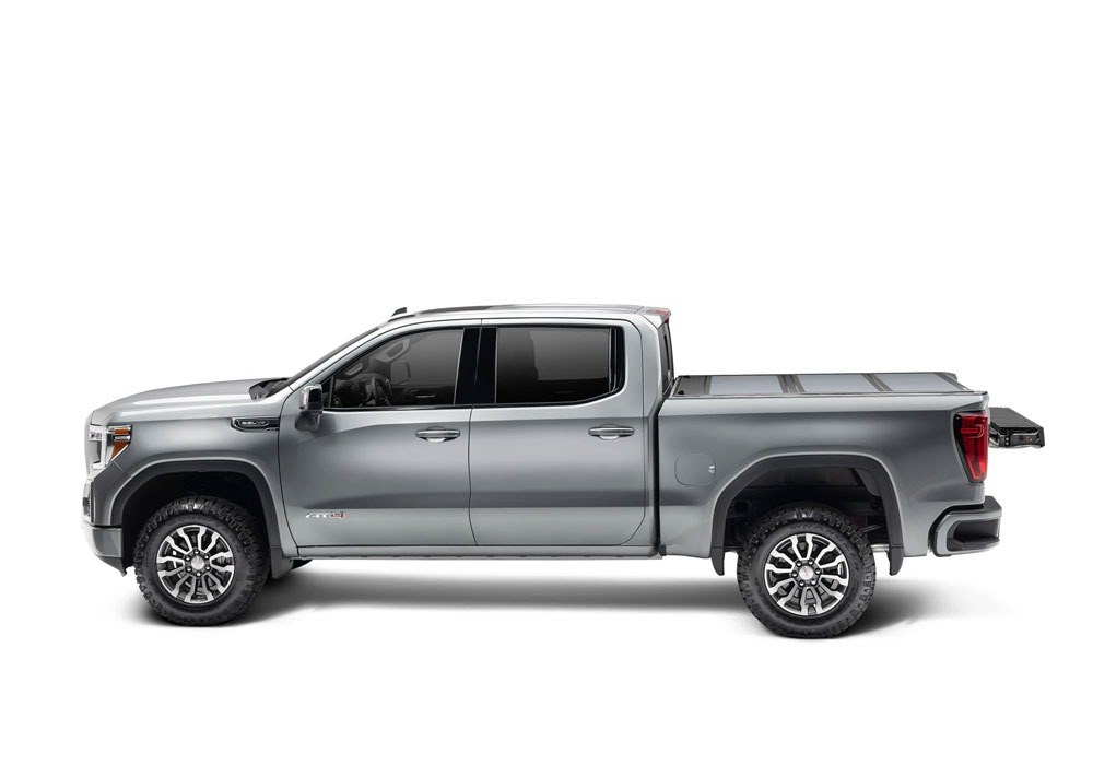 UnderCover Tonneau Cover, Fusion, Hard Folding, Low Profile, 2 Folds/ 3 Panels, Front Hinge Allows Entire Tonneau to Flip Up When Folded – AR12018L-41