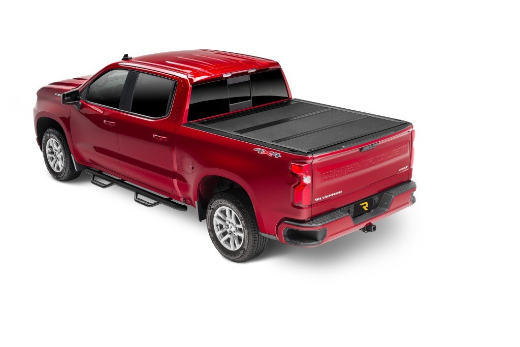 UnderCover Tonneau Cover, Armor Flex, Hard Folding, 2 Folds/ 3 Panels, Front Hinge Allows Entire Tonneau to Flip Up When Folded – AX12002