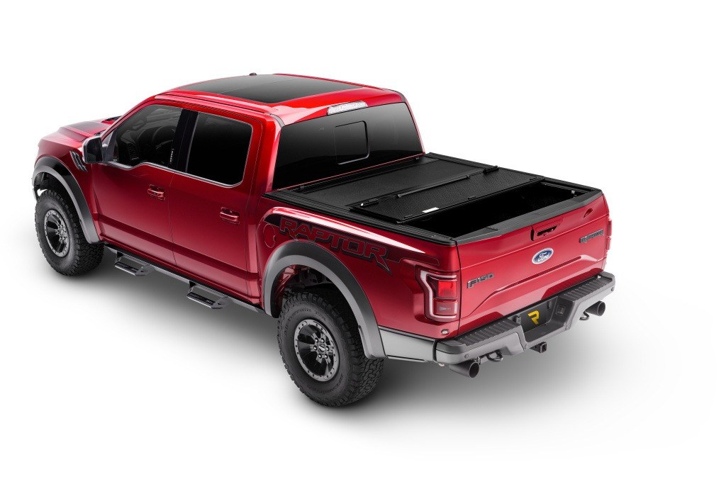 UnderCover Tonneau Cover, Armor Flex, Hard Folding, 2 Folds/ 3 Panels, Front Hinge Allows Entire Tonneau to Flip Up When Folded – AX22025