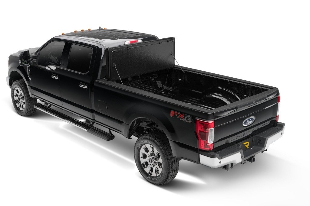 UnderCover Tonneau Cover, Armor Flex, Hard Folding, 2 Folds/ 3 Panels, Front Hinge Allows Entire Tonneau to Flip Up When Folded – AX22026