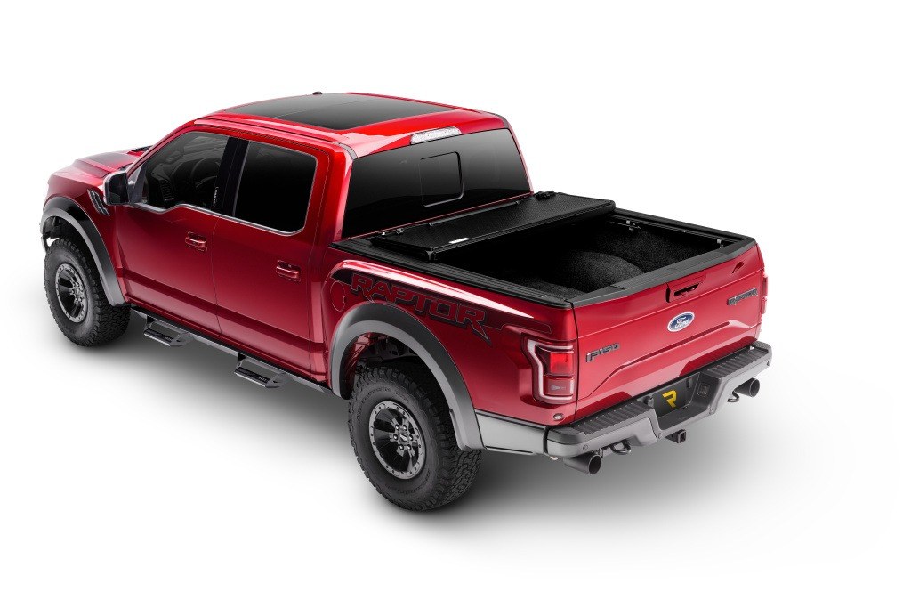 UnderCover Tonneau Cover, Armor Flex, Hard Folding, 2 Folds/ 3 Panels, Front Hinge Allows Entire Tonneau to Flip Up When Folded – AX42009