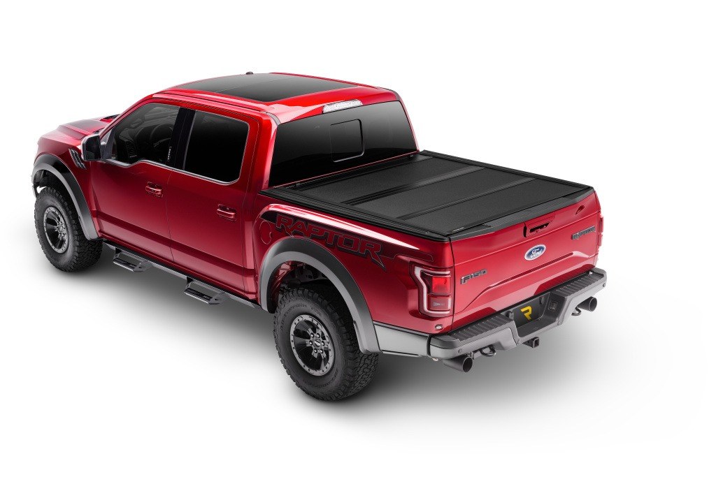 UnderCover Tonneau Cover, Armor Flex, Hard Folding, 2 Folds/ 3 Panels, Front Hinge Allows Entire Tonneau to Flip Up When Folded – AX42010
