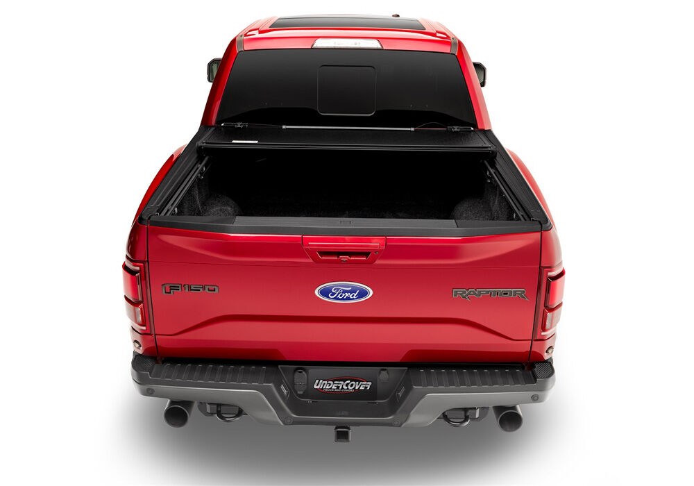 UnderCover Tonneau Cover, Armor Flex, Hard Folding, 2 Folds/ 3 Panels, Front Hinge Allows Entire Tonneau to Flip Up When Folded – AX52014