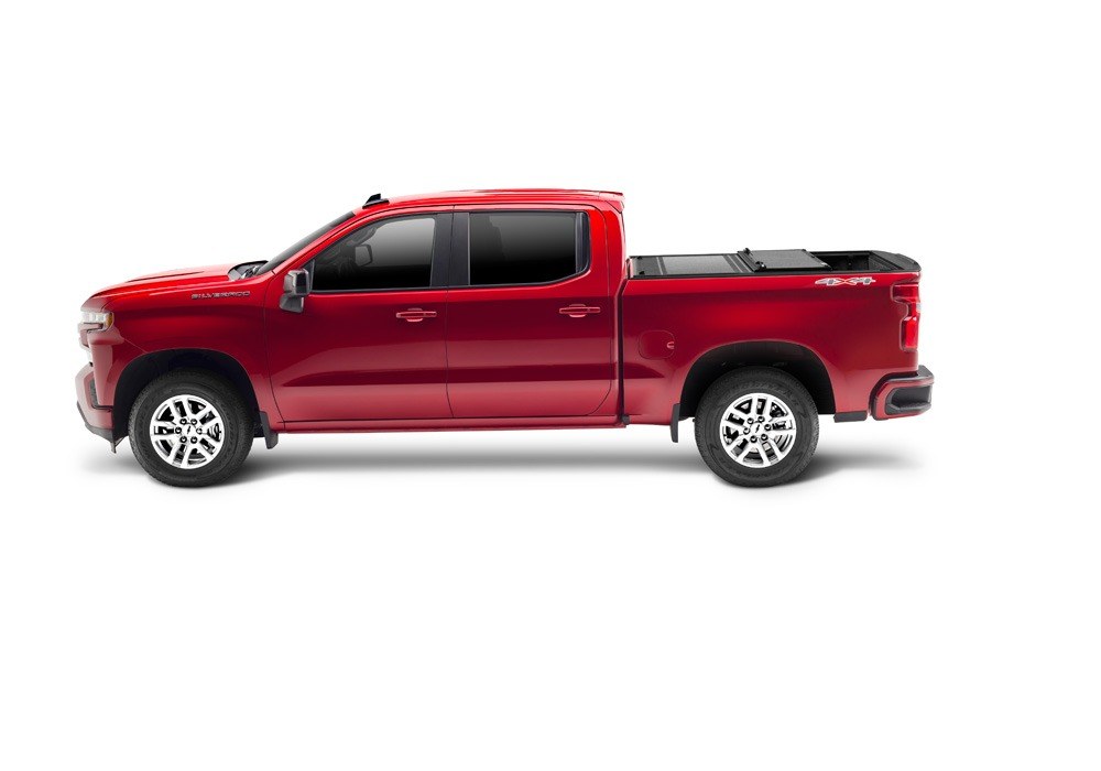 UnderCover Tonneau Cover, Flex, Hard Folding, 2 Folds/ 3 Panels, Front Hinge Allows Entire Tonneau to Flip Up When Folded, Non-Lockable – FX11029