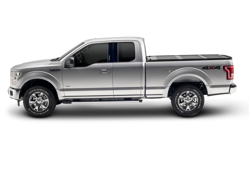 UnderCover Tonneau Cover, Flex, Hard Folding, 2 Folds/ 3 Panels, Front Hinge Allows Entire Tonneau to Flip Up When Folded, Non-Lockable – FX21029