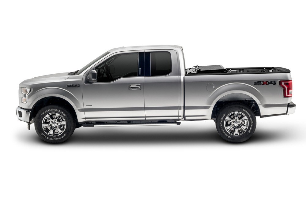 UnderCover Tonneau Cover, Flex, Hard Folding, 2 Folds/ 3 Panels, Front Hinge Allows Entire Tonneau to Flip Up When Folded, Non-Lockable – FX21032