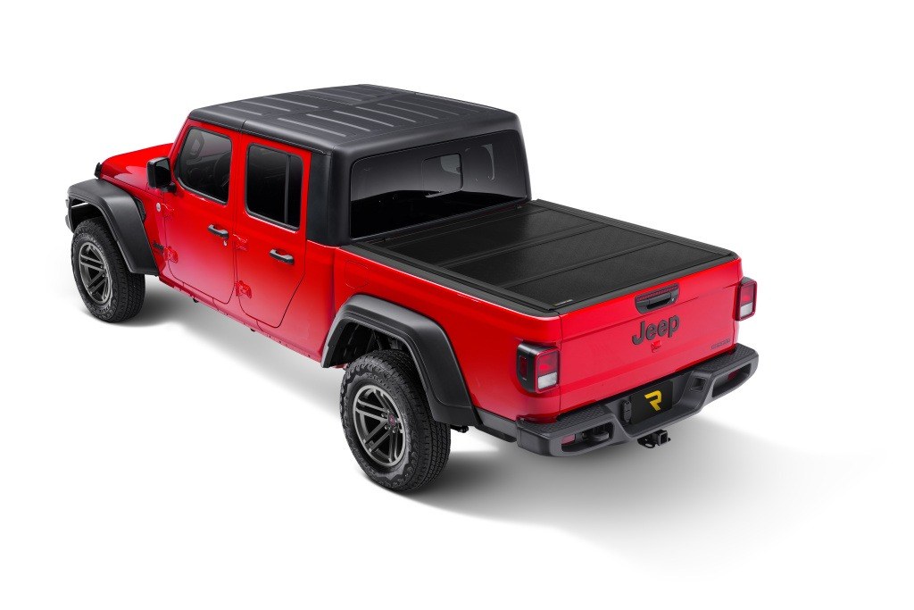 UnderCover Tonneau Cover, Flex, Hard Folding, 2 Folds/ 3 Panels, Front Hinge Allows Entire Tonneau to Flip Up When Folded, Non-Lockable – FX31010