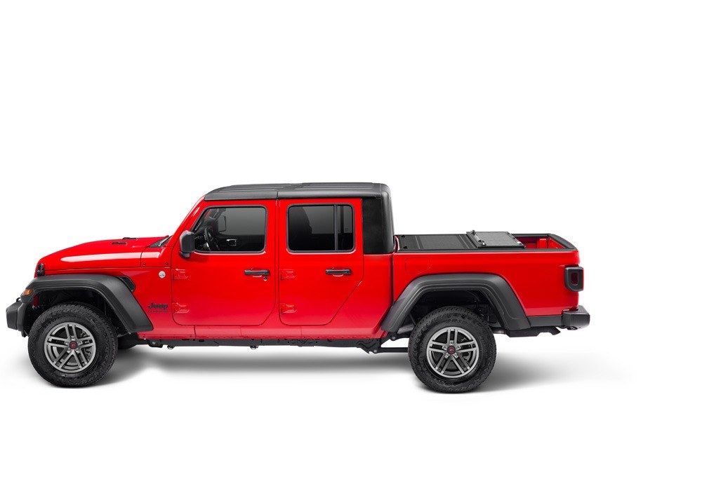 UnderCover Tonneau Cover, Flex, Hard Folding, 2 Folds/ 3 Panels, Front Hinge Allows Entire Tonneau to Flip Up When Folded, Non-Lockable – FX31010
