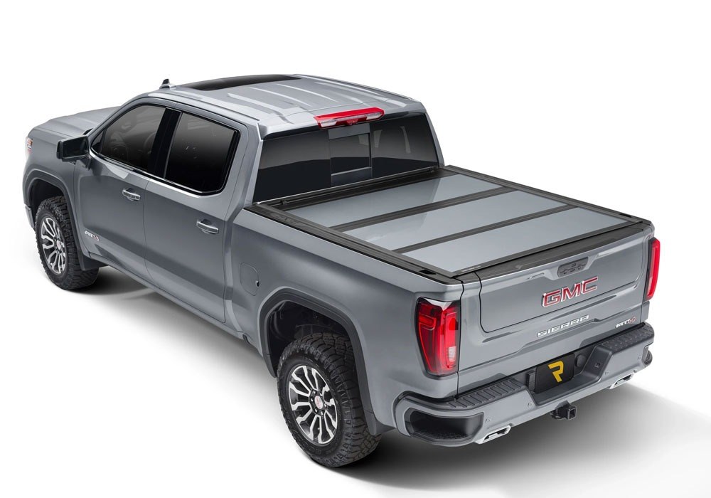 UnderCover Tonneau Cover, Hard Folding, Low Profile, 2 Folds/ 3 Panels, Front Hinge Allows Entire Tonneau to Flip Up, White, Aluminum – AR12022L-G1W
