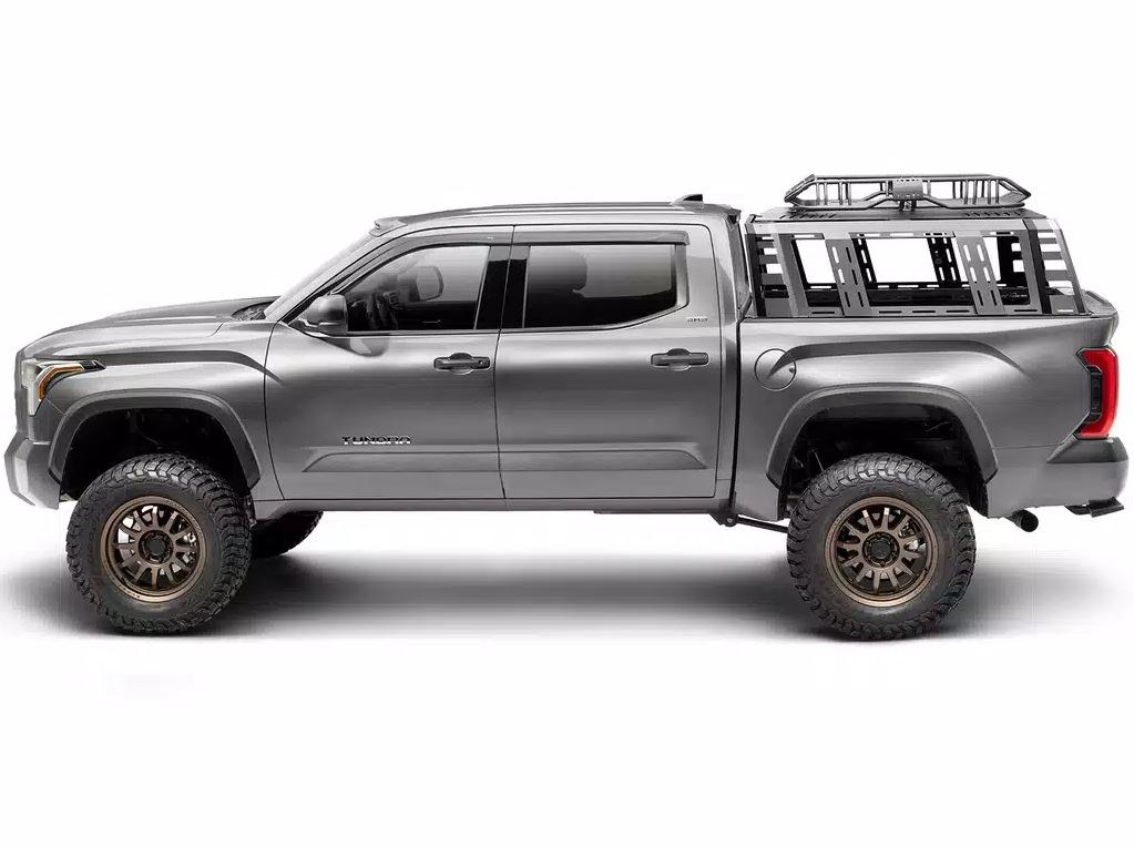 UnderCover Bed Cargo Rack, Ascend, 1000 Pound Static/ 500 Pound Dynamic Weight Capacity, Stake Pocket Mount, Powder Coated, Black – RT298501