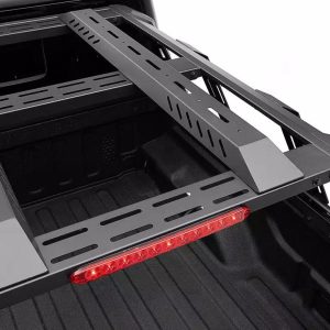 UnderCover Bed Cargo Rack, Ascend, 1000 Pound Static/ 500 Pound Dynamic Weight Capacity, Stake Pocket Mount, Powder Coated, Black – RT298502