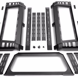 UnderCover Bed Cargo Rack, Ascend, 1000 Pound Static/ 500 Pound Dynamic Weight Capacity, Stake Pocket Mount, Powder Coated, Black – RT298504