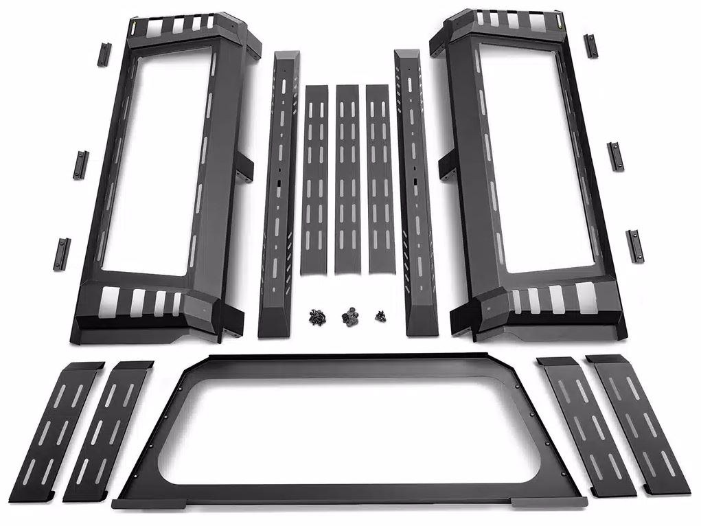 UnderCover Bed Cargo Rack, Ascend, 1000 Pound Static/ 500 Pound Dynamic Weight Capacity, Stake Pocket Mount, Powder Coated, Black – RT298504