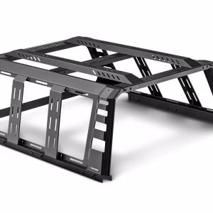 UnderCover Bed Cargo Rack, Ascend, 1000 Pound Static/ 500 Pound Dynamic Weight Capacity, Stake Pocket Mount, Powder Coated, Black – RT298505