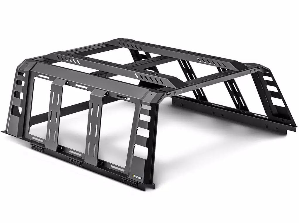 UnderCover Bed Cargo Rack, Ascend, 1000 Pound Static/ 500 Pound Dynamic Weight Capacity, Stake Pocket Mount, Powder Coated, Black – RT298505