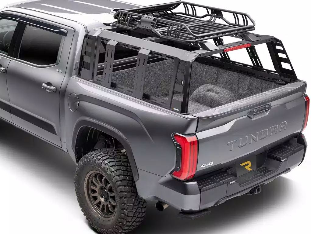 UnderCover Bed Cargo Rack, Ascend, 1000 Pound Static/ 500 Pound Dynamic Weight Capacity, Stake Pocket Mount, Powder Coated, Black – RT298506