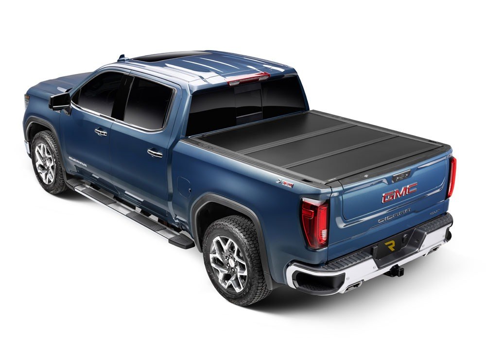UnderCover Tonneau Cover, Select ™, Hard Folding, Low Profile, 2 Folds/ 3 Panels, Not Hinged IN Front, Matte Black Powder Coated, Aluminum – SL24020