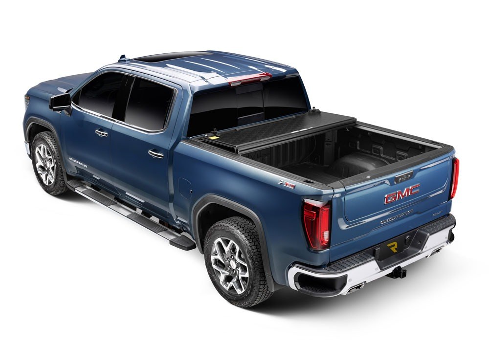 UnderCover Tonneau Cover, Select ™, Hard Folding, Low Profile, 2 Folds/ 3 Panels, Not Hinged IN Front, Matte Black Powder Coated, Aluminum – SL24020