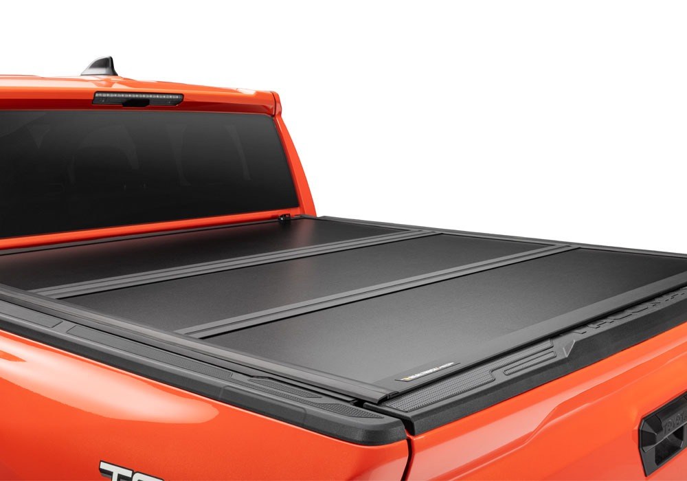 UnderCover Tonneau Cover, Select ™, Hard Folding, Low Profile, 2 Folds/ 3 Panels, Not Hinged IN Front, Matte Black Powder Coated, Aluminum – SL44020