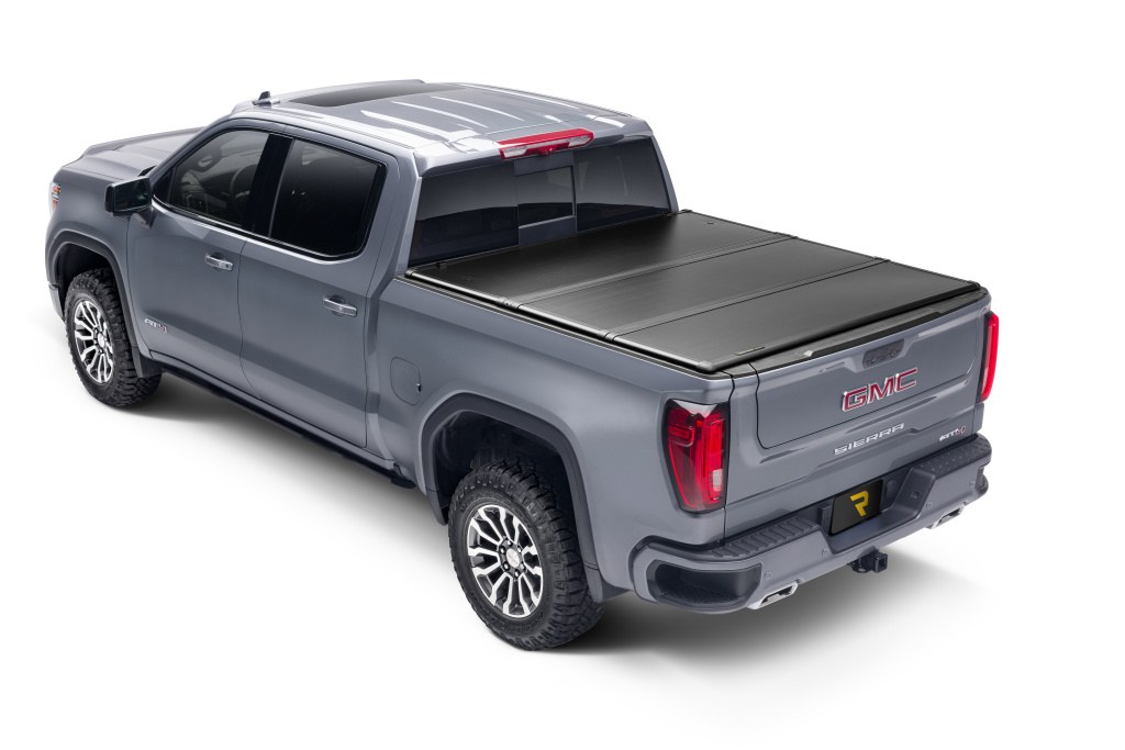 UnderCover Tonneau Cover, Triad, Hard Folding, 2 Folds/ 3 Panels, Not Hinged IN Front, Non-Locking, Black, Aluminum – TR56011