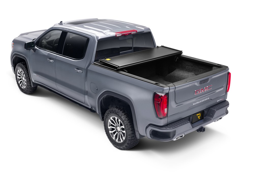 UnderCover Tonneau Cover, Triad, Hard Folding, 2 Folds/ 3 Panels, Not Hinged IN Front, Non-Locking, Black, Aluminum – TR56011
