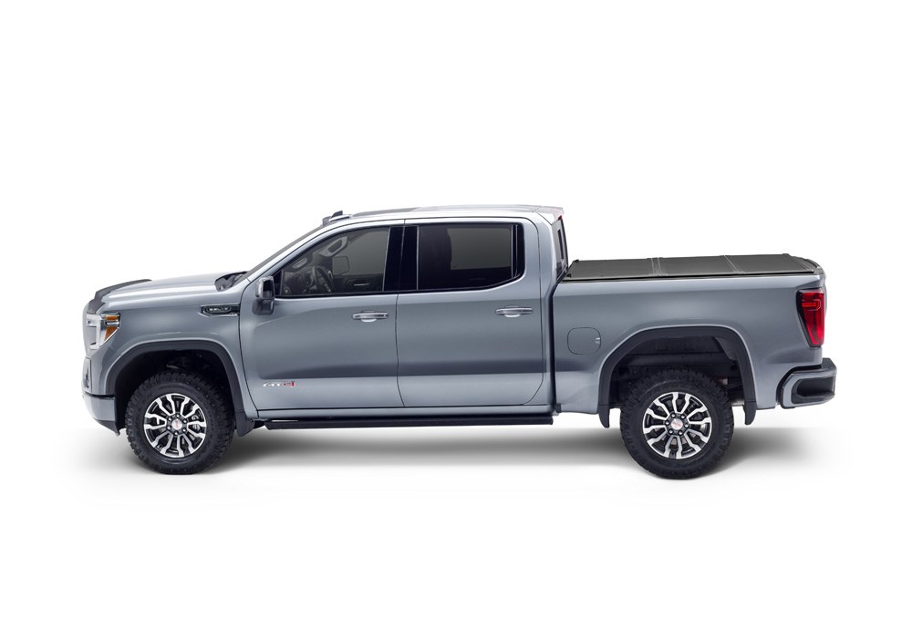UnderCover Tonneau Cover, Triad, Hard Folding, 2 Folds/ 3 Panels, Not Hinged IN Front, Non-Locking, Black, Aluminum – TR56011