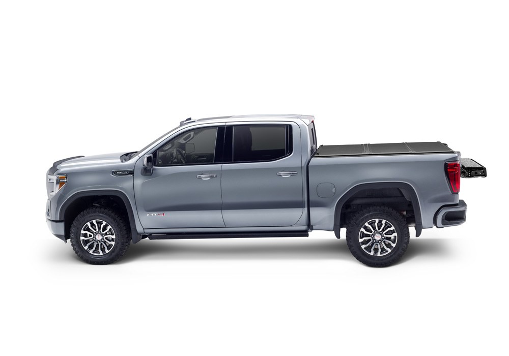 UnderCover Tonneau Cover, Triad, Hard Folding, 2 Folds/ 3 Panels, Not Hinged IN Front, Non-Locking, Black, Aluminum – TR56011