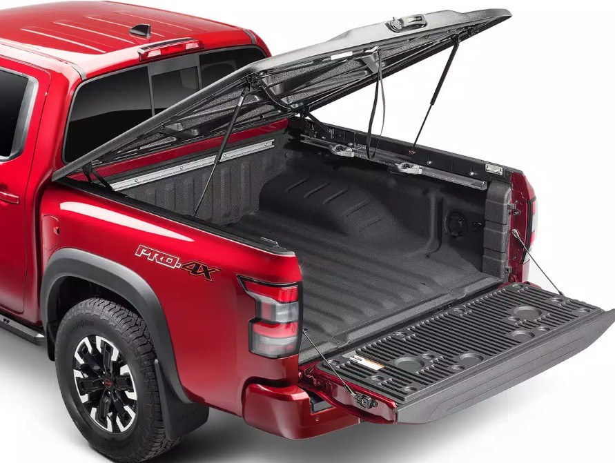 UnderCover Tonneau Cover, Elite, Hard Tilt-Up, Standard Profile, Front Hinge Allows Entire Tonneau to Flip Up, Matte Black, Textured Finish – UC3128