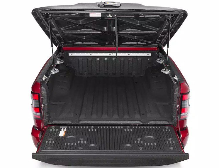 UnderCover Tonneau Cover, Elite, Hard Tilt-Up, Standard Profile, Front Hinge Allows Entire Tonneau to Flip Up, Matte Black, Textured Finish – UC3128