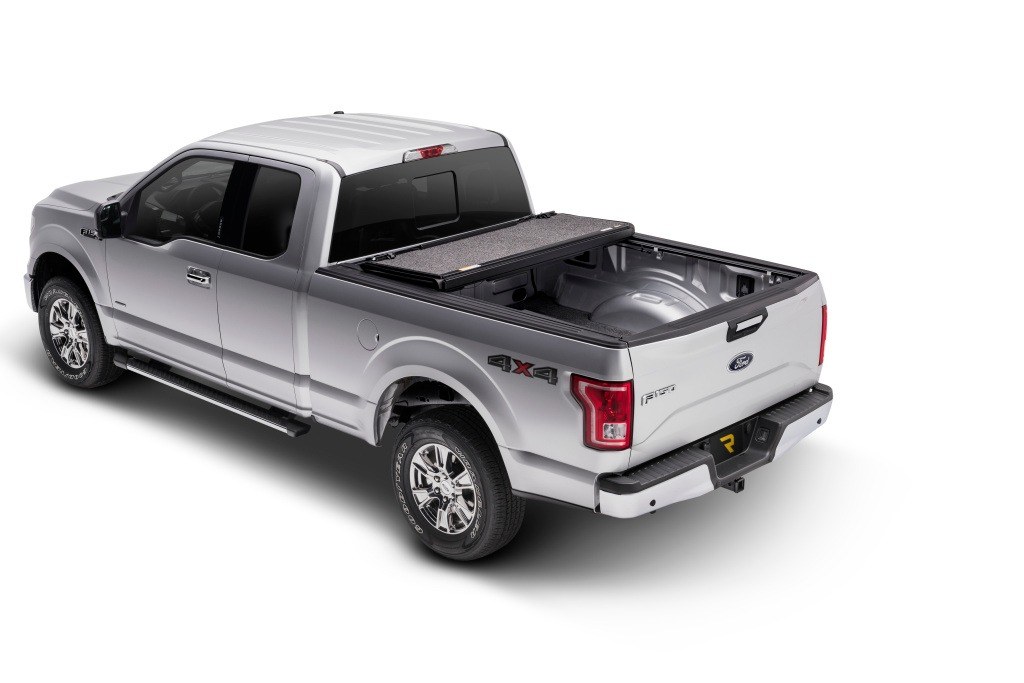 UnderCover Tonneau Cover, Ultra Flex, Hard Folding, 2 Folds/ 3 Panels, Matte Black, ABS Composite, Non-Lockable – UX22033