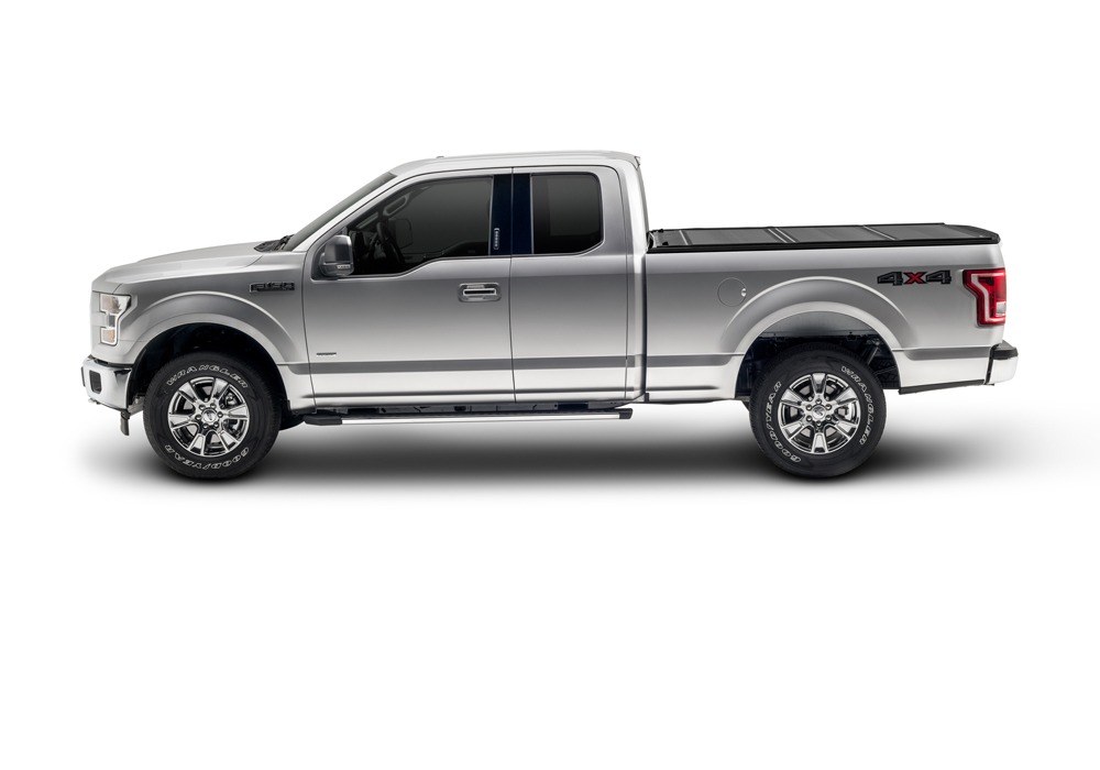 UnderCover Tonneau Cover, Ultra Flex, Hard Folding, 2 Folds/ 3 Panels, Matte Black, ABS Composite, Non-Lockable – UX22033