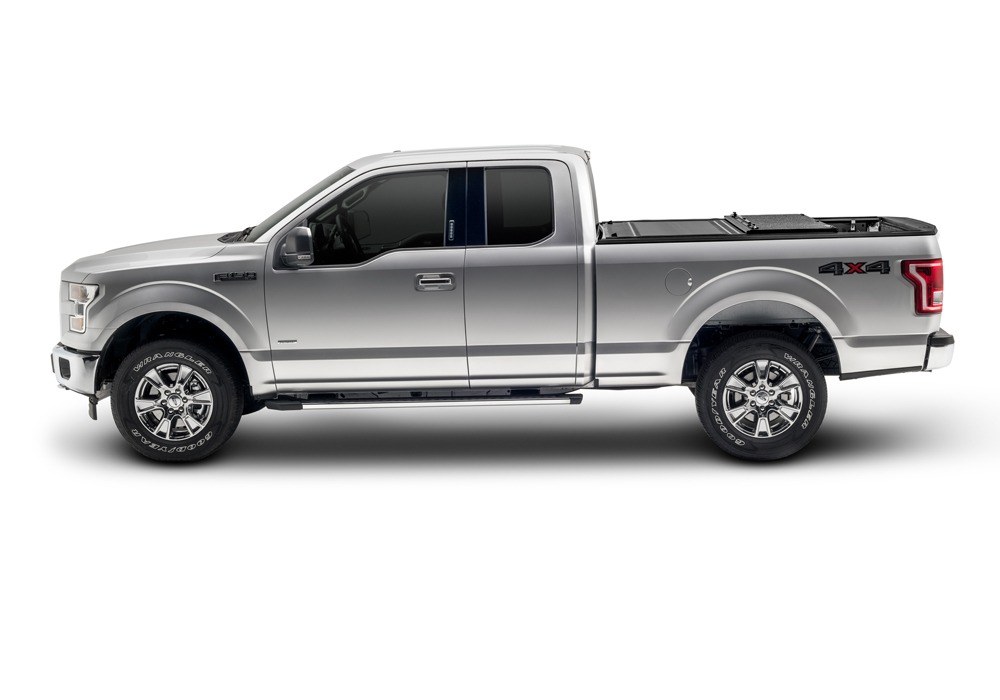 UnderCover Tonneau Cover, Ultra Flex, Hard Folding, 2 Folds/ 3 Panels, Matte Black, ABS Composite, Non-Lockable – UX22033