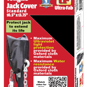 Ultra Fab Trailer Tongue Jack Cover, Fits to Most Jacks, 10-1/2 Inch X 13-3/4 Inch, Gray, Vinyl – 38-944020