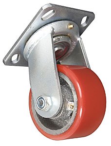 Ultra Fab Skid Wheel, 6 Inch Diameter, Class a Type, Bolt on Mount, 1/2 Inch Urethane on Metal Wheel, Without Brake, Set of 2 – 48-979013