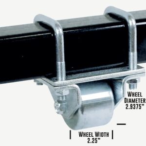 Ultra Fab Trailer Hitch Roller, Use with All Motorhomes and Travel Trailers and Fifth Wheels, Fits 2-1/4 Inch Hitch Bar, Bolt-On – 48-979017